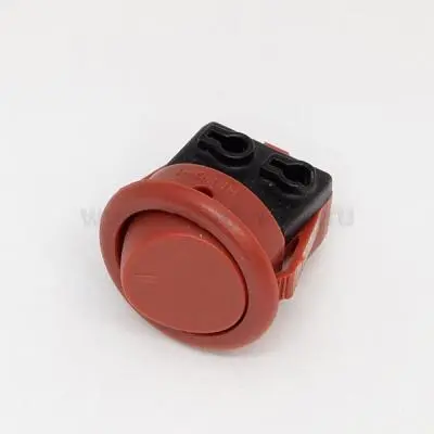 Выключатели, датчики, коннекторы выключатель механический "кнопка", встраиваемый, d23, 250v, коричневый