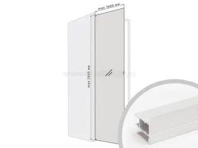 Комплекты распашных дверей Raumplus комплект профиля раумплюс s800 для 1 распашной двери (слева), ширина шкафа до 1000 мм, серебро