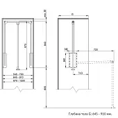 Пантографы пантограф для шкафа (лифт мебельный) gtv 645-910 мм, белый